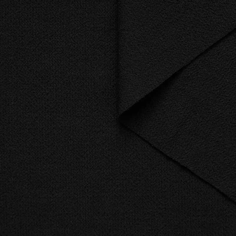 T25D14776 | Double Face Virgin Wool Crepe RWS Black