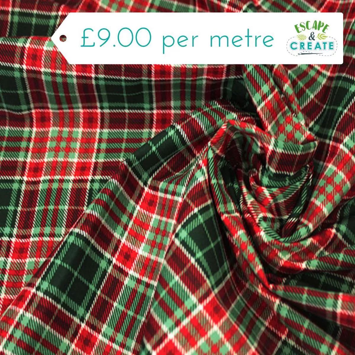 tartan-christmas-forest-100-cotton Tartan Christmas Forest (100% Cotton)