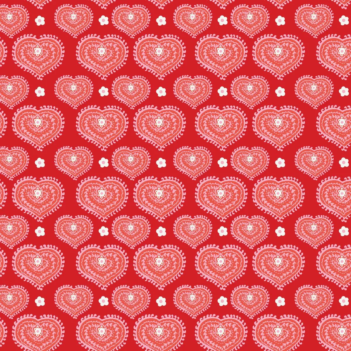 tatted-heart-on-cayenne-fabric Tatted Heart on Cayenne Fabric
