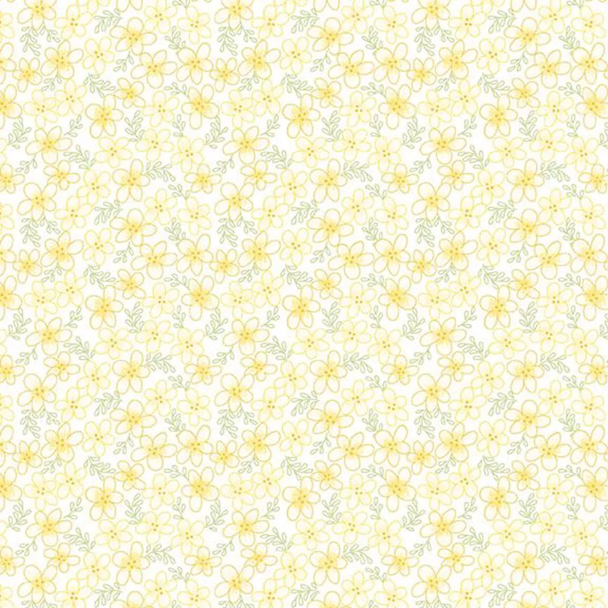 tea-two-flower-yellow-yardage Tea for Two – Flower – Yellow – Yardage