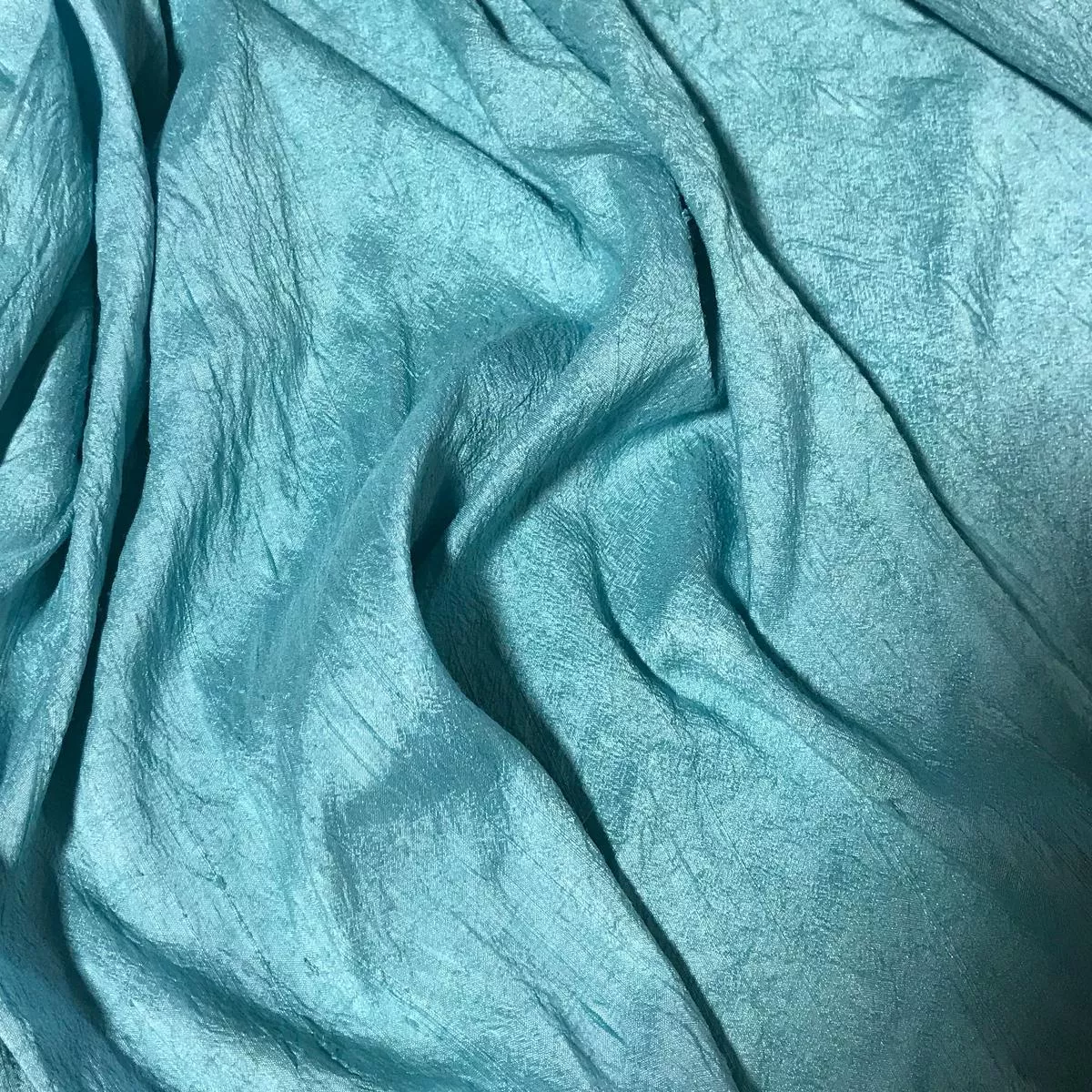 Teal Blue – Hand Dyed Silk Dupioni