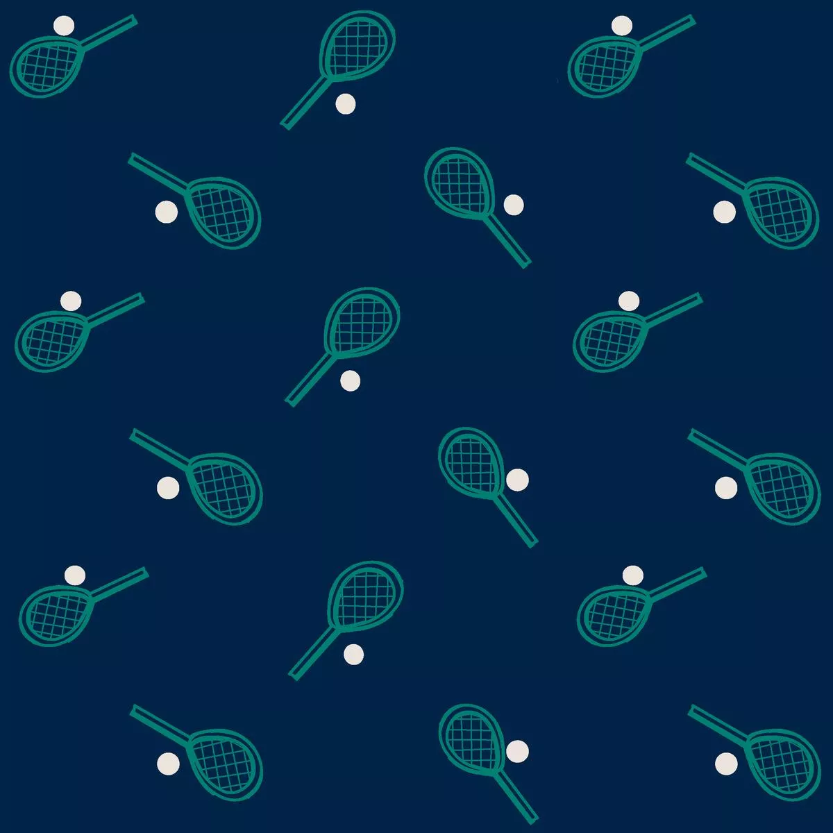 tennis-match-on-navy-fabric Tennis Match on Navy Fabric