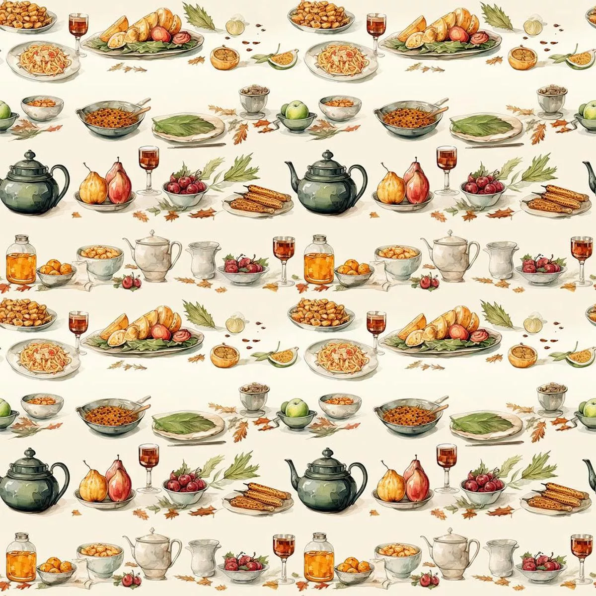 thanksgiving-meal-6-fabric Thanksgiving Meal #6 Fabric