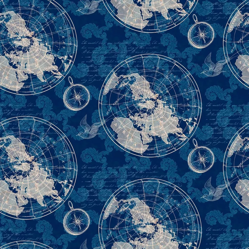 tim-coffey-nautical-voyager-navy-cartography-fabric Tim Coffey – Nautical Voyager – Navy Cartography Fabric