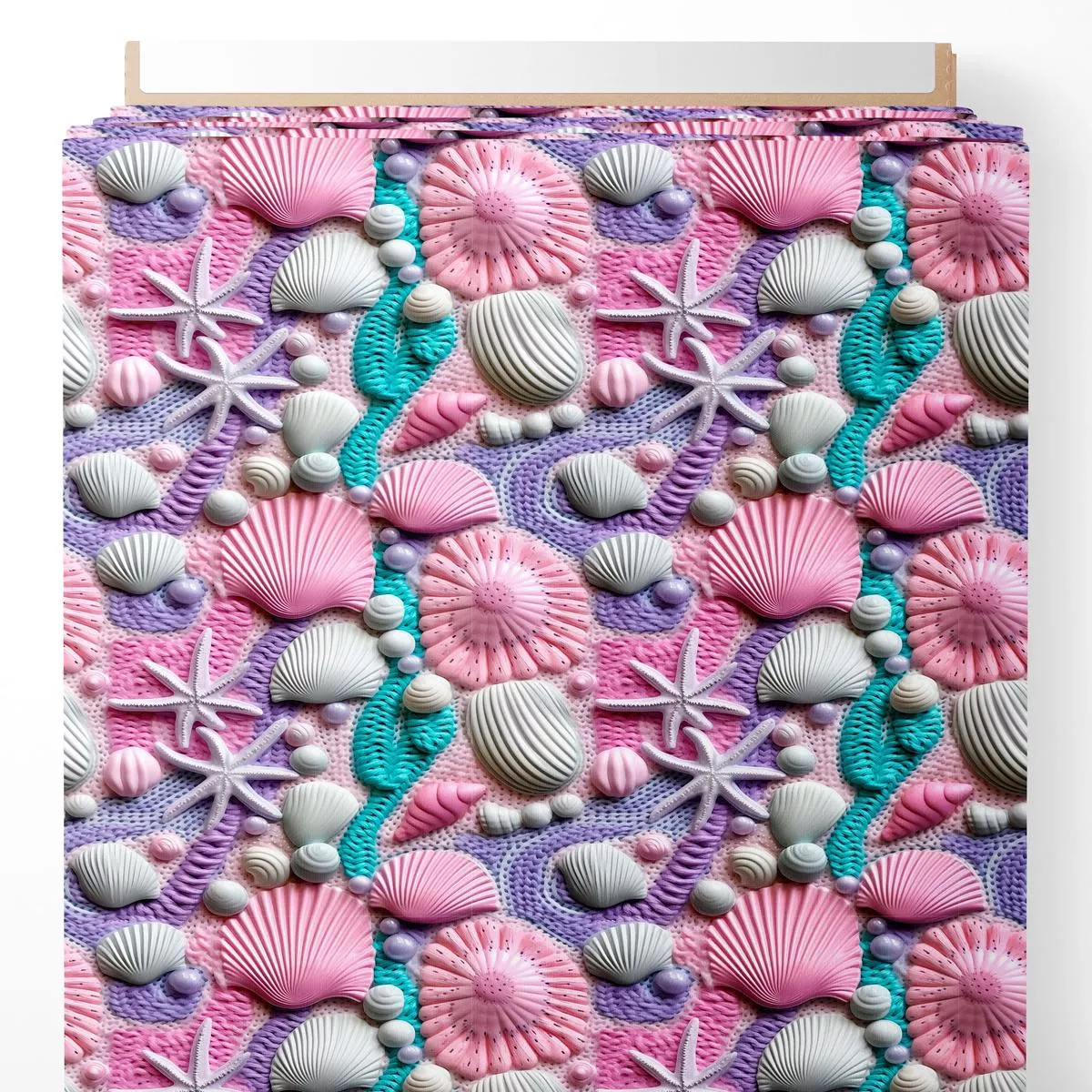 tissu-3d-coquillages Tissu – 3D Coquillages