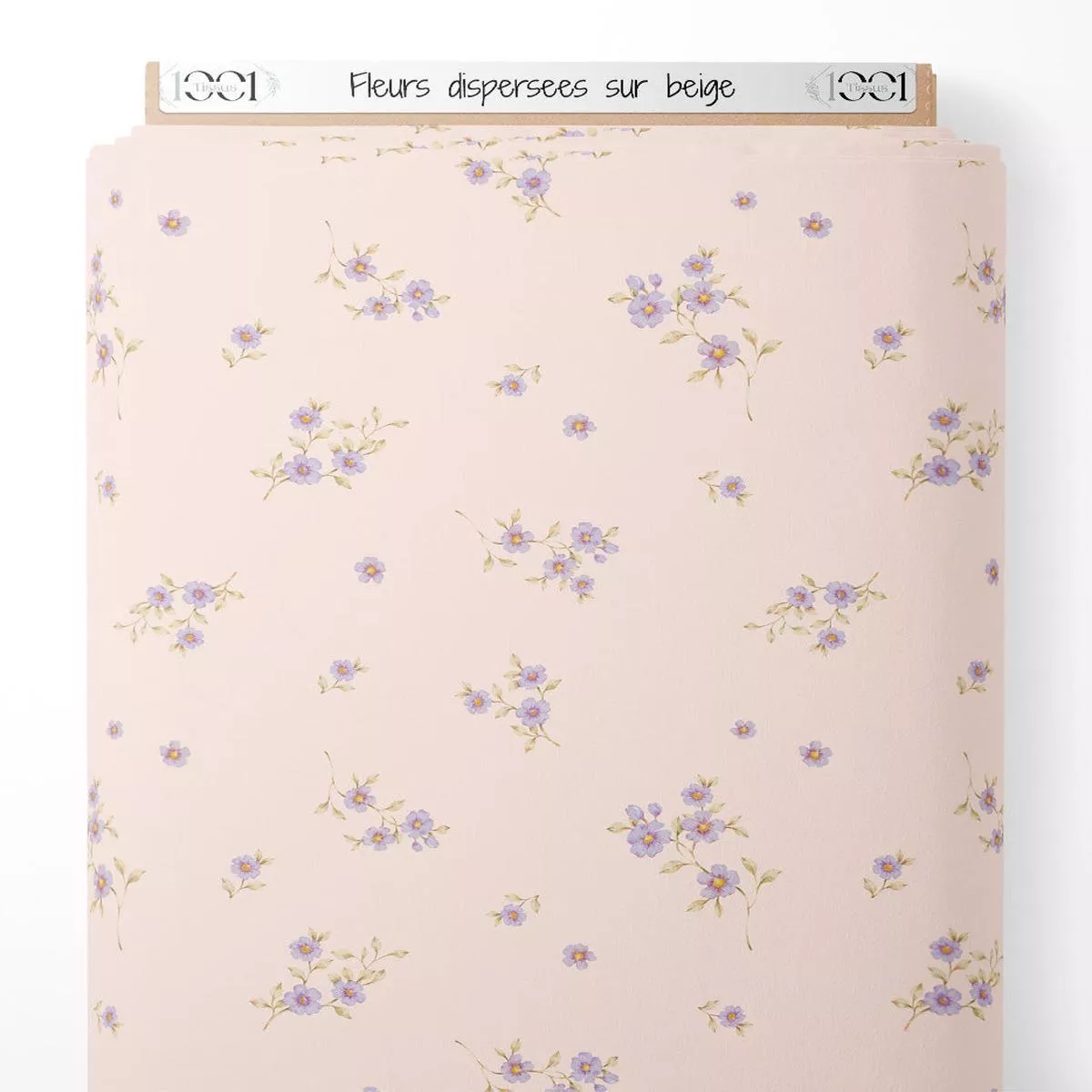 tissu-fleurs-disperses-sur-beige Tissu – Fleurs disperses sur beige