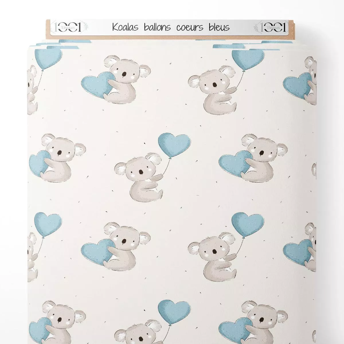 Tissu – Koalas ballons curs bleus