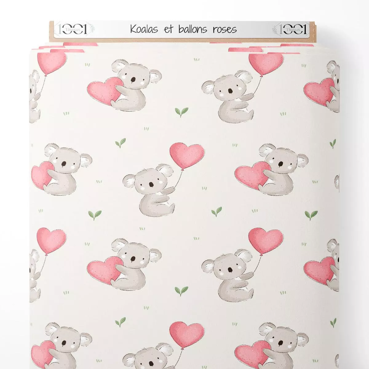 tissu-koalas-et-ballons-roses Tissu – Koalas et ballons roses