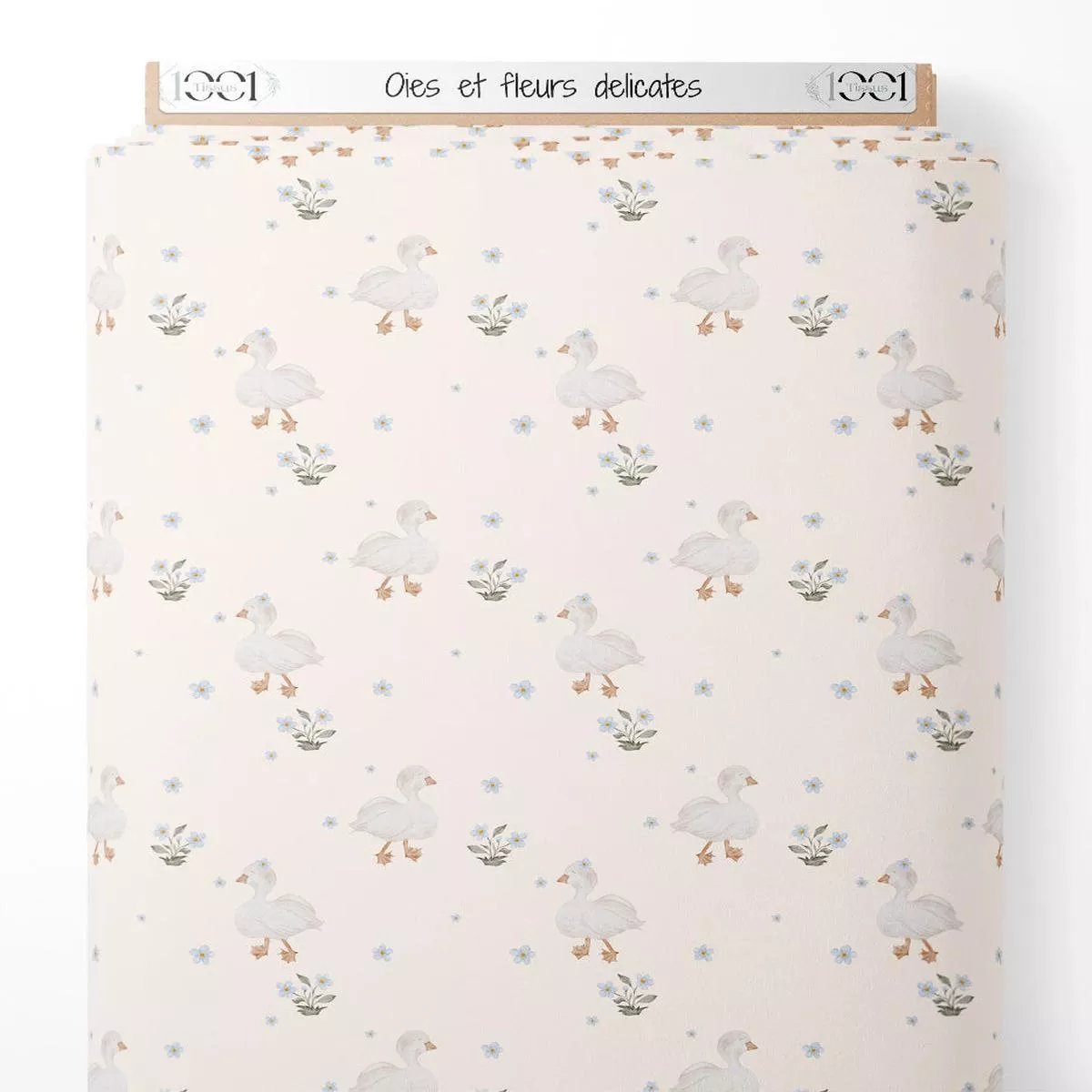 tissu-oies-et-fleurs-dlicates Tissu – Oies et fleurs dlicates