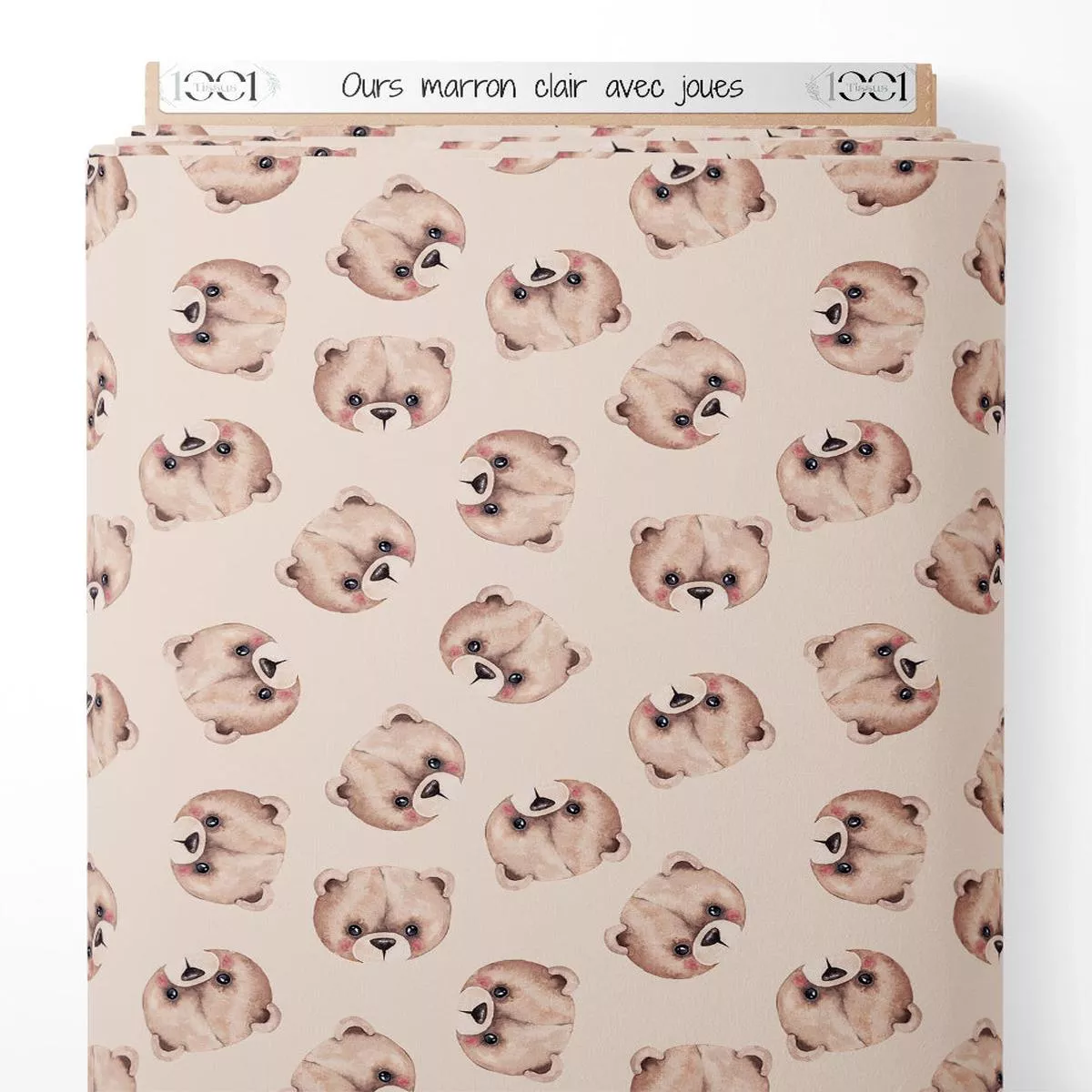 tissu-ours-marron-clair-avec-joues Tissu – Ours marron clair avec joues