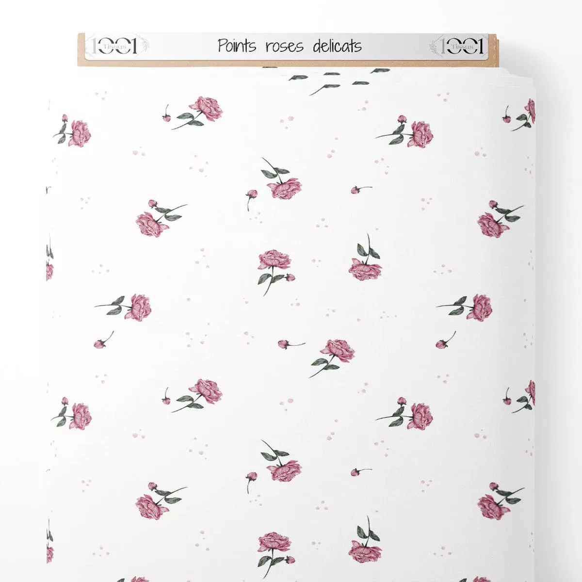 tissu-points-roses-dlicats Tissu – Points roses dlicats