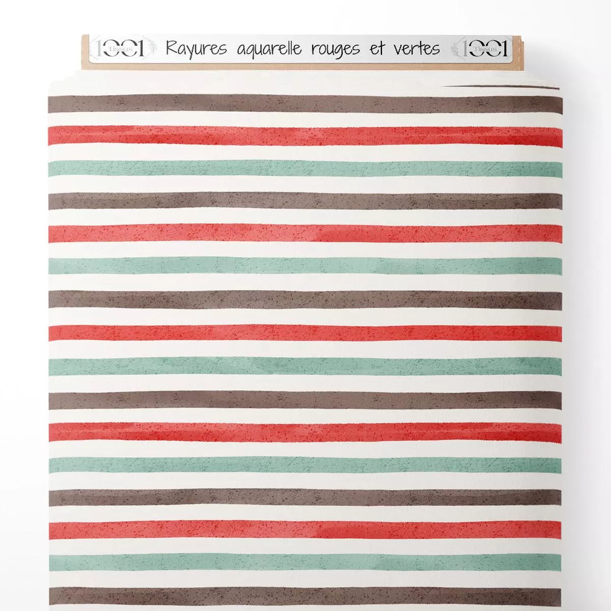 tissu-rayures-aquarelle-rouges-et-vertes Tissu – Rayures aquarelle rouges et vertes