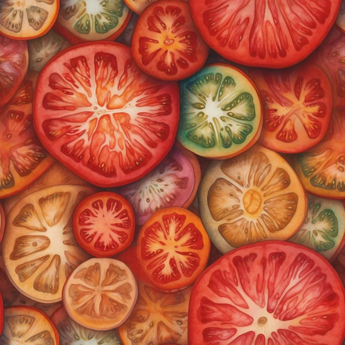 tomato-slices-fabric Tomato Slices Fabric