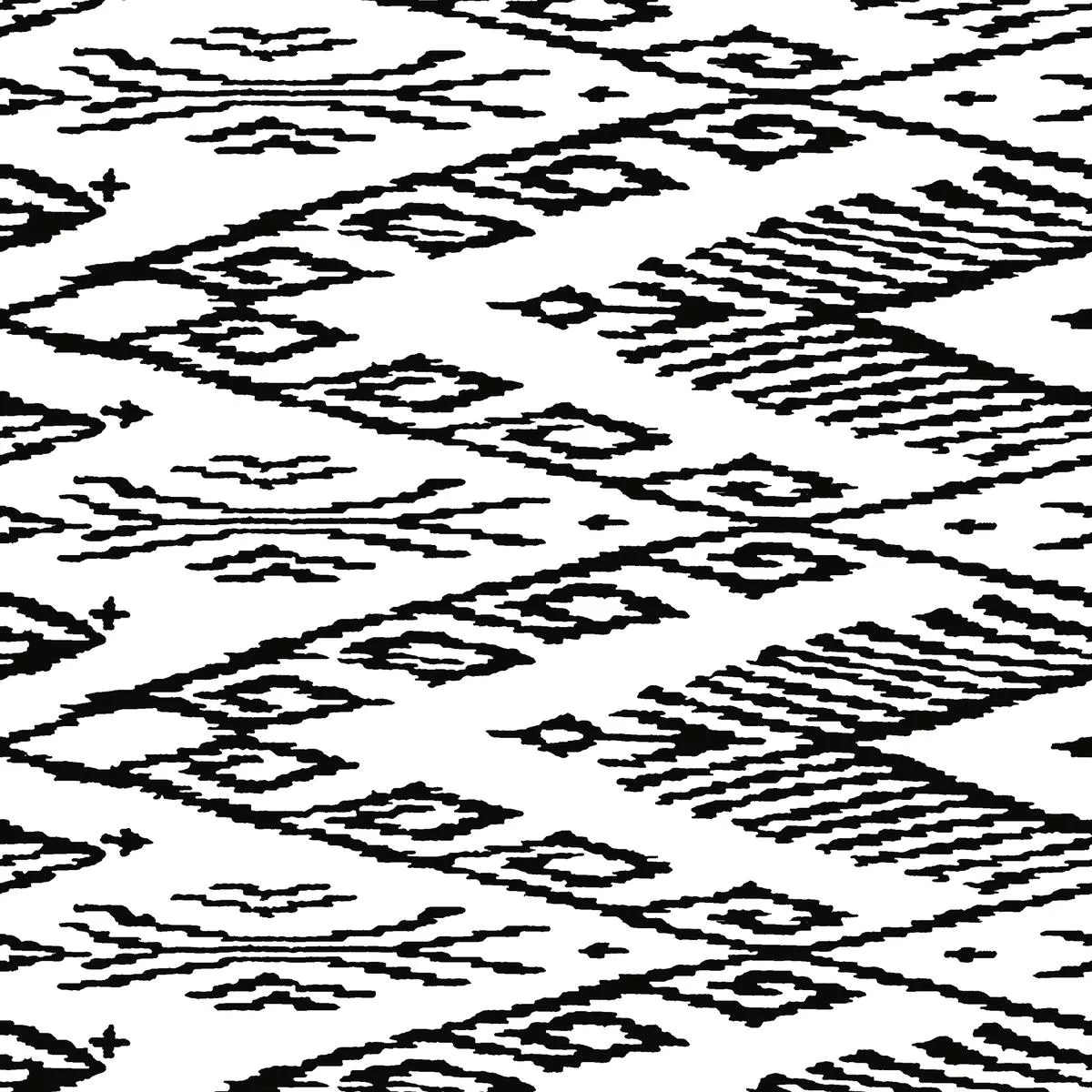 tribal-aztec-in-black-white-fabric Tribal Aztec in Black White Fabric