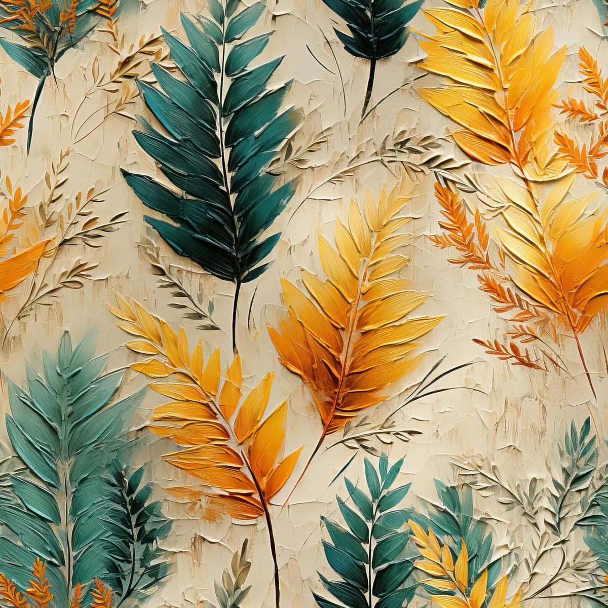 Tropical Autumn Pattern 5 Quilting Cotton Fabric