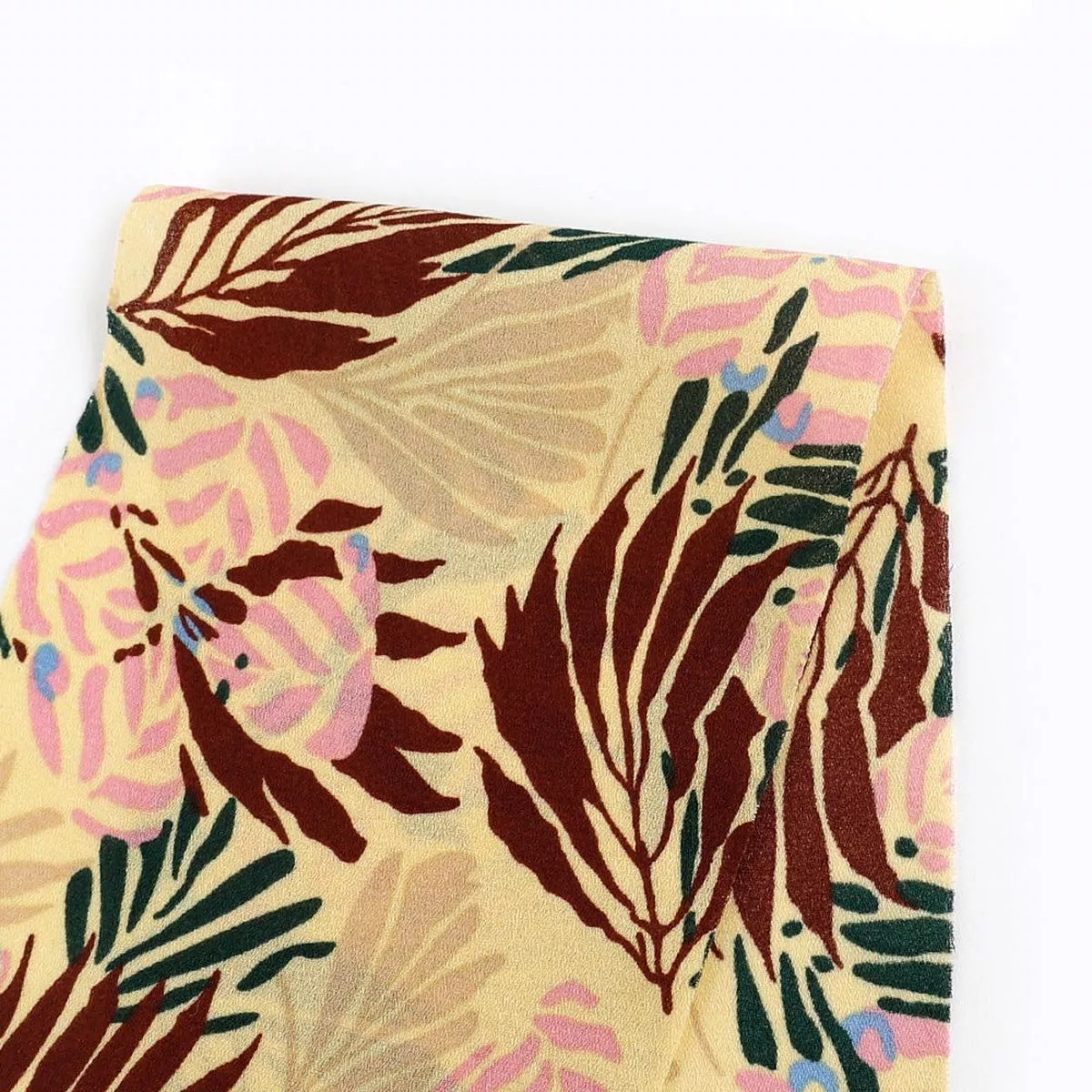 tropical-leaves-double-georgette-laguna-yellow Tropical Leaves Double Georgette – Laguna Yellow