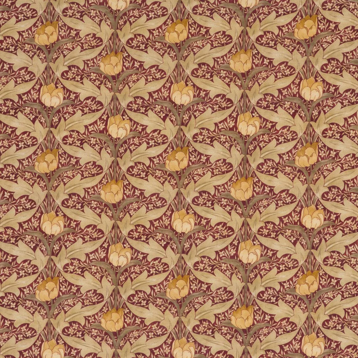 tulip-jasmine-red-ochre-fabric Tulip & Jasmine Red/Ochre Fabric