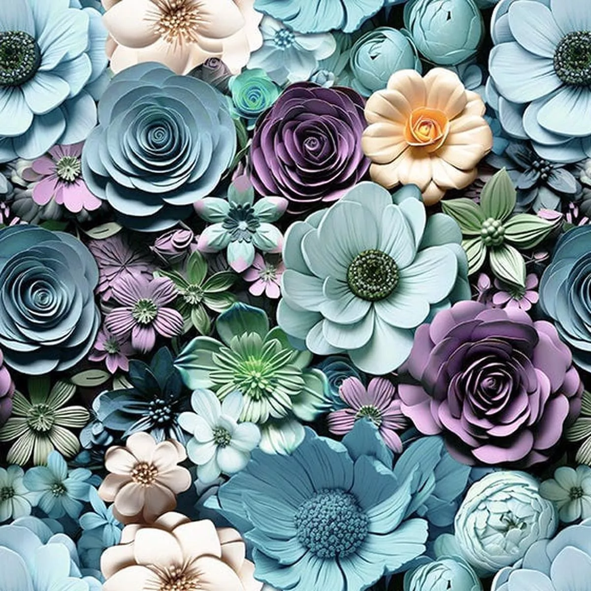 turquoise-floral-another-dimension-studio-e-cotton Turquoise Floral – Another Dimension – Studio E Cotton