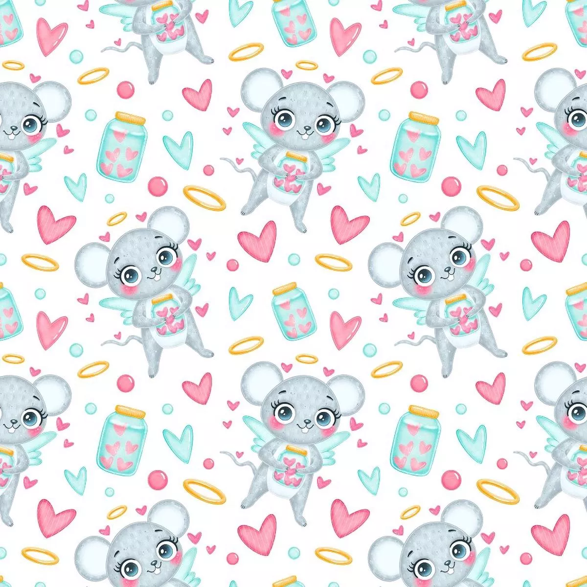 valentine-s-day-mice-fabric Valentine’s Day Mice Fabric