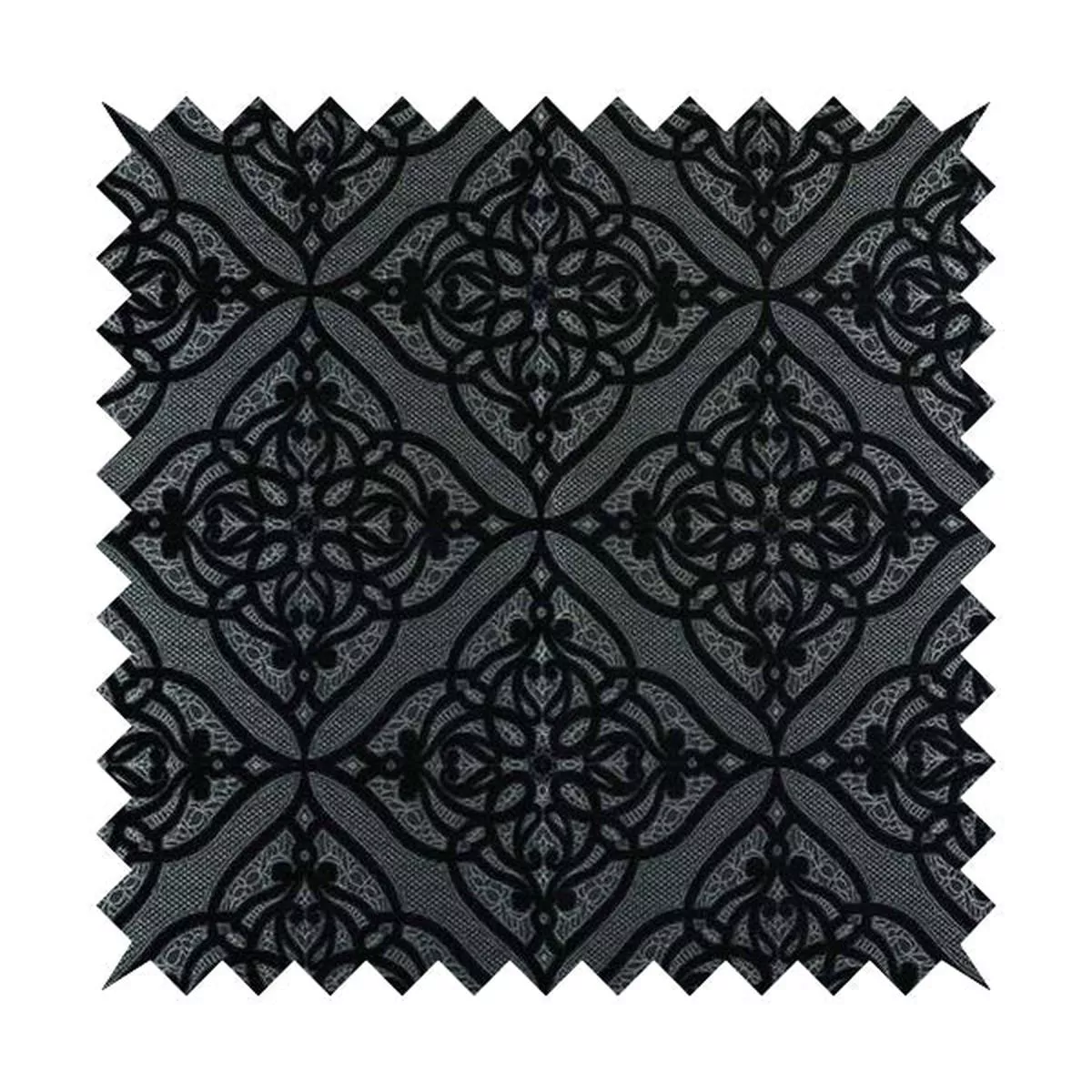 vegas-black-silver-shine-effect-geometric-large-pattern-medallion-soft-chenille- Vegas Black Silver Shine Effect Geometric Large Pattern Medallion Soft Chenille Upholstery Fabric JO-475
