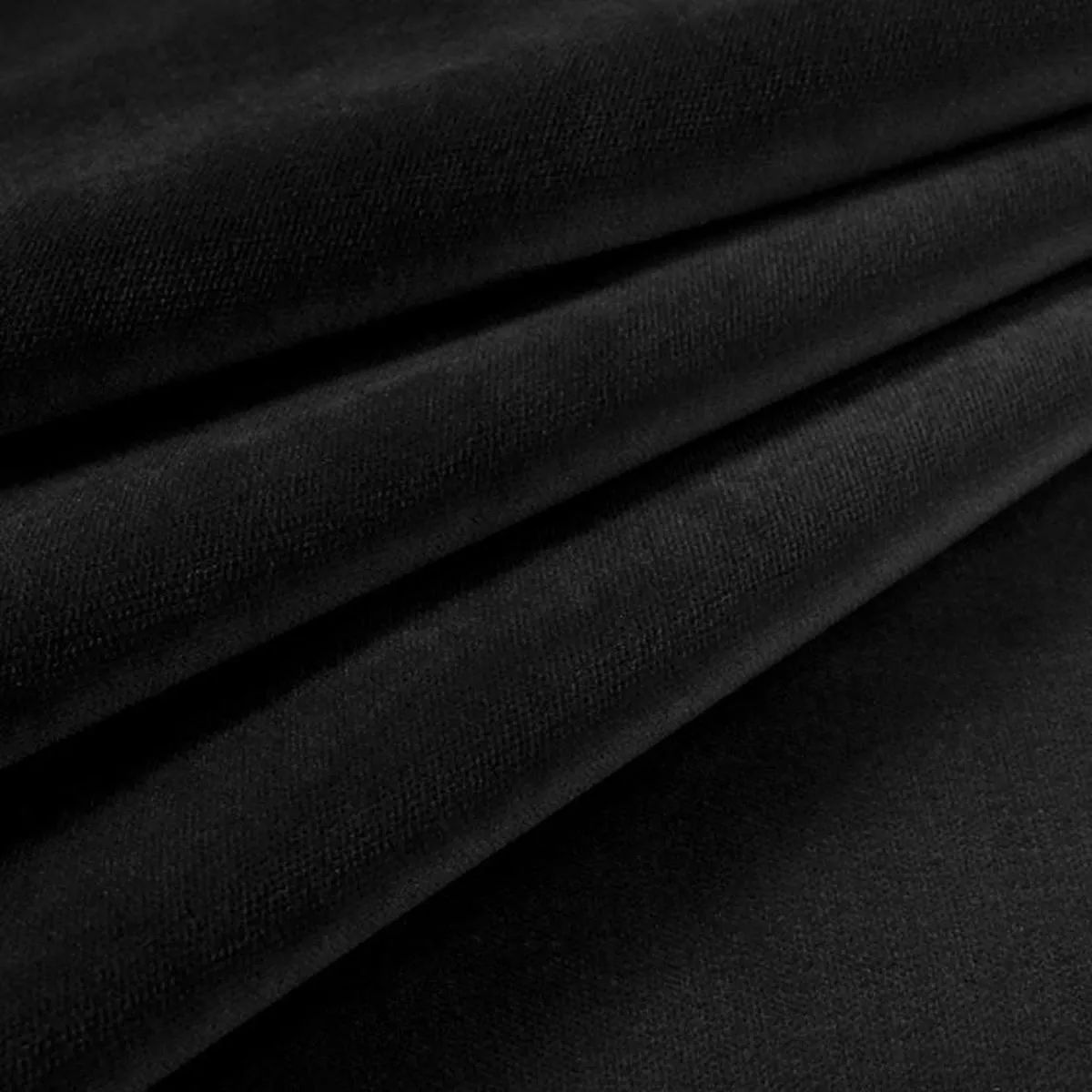 Velvet Upholstery Fabric Como 100 Black