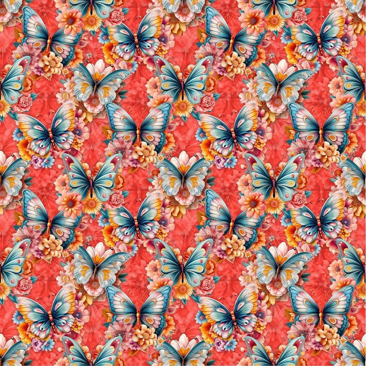 vibrant-butterflies-floral-fabric Vibrant Butterflies & Floral Fabric