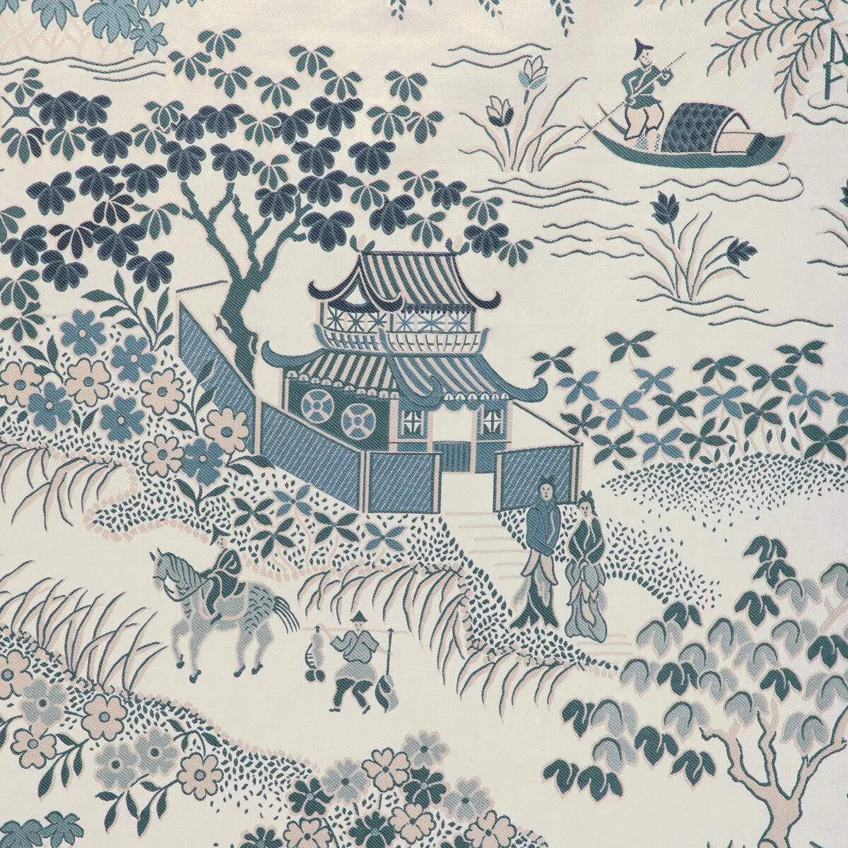 vienne-lampas-blue-fabric Vienne Lampas Blue Fabric