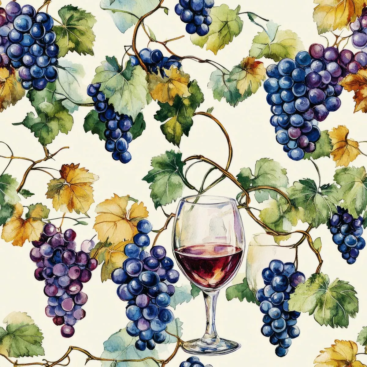 The Vineyard Pattern 19 Quilting Cotton Fabric