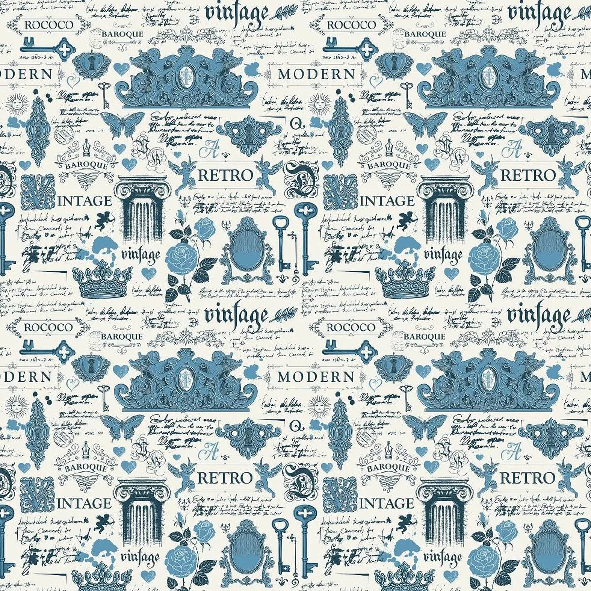 vintage-abstract-fabric Vintage Abstract Fabric