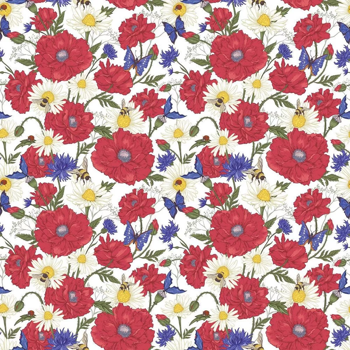 vintage-bees-blooms-fabric Vintage Bees & Blooms Fabric
