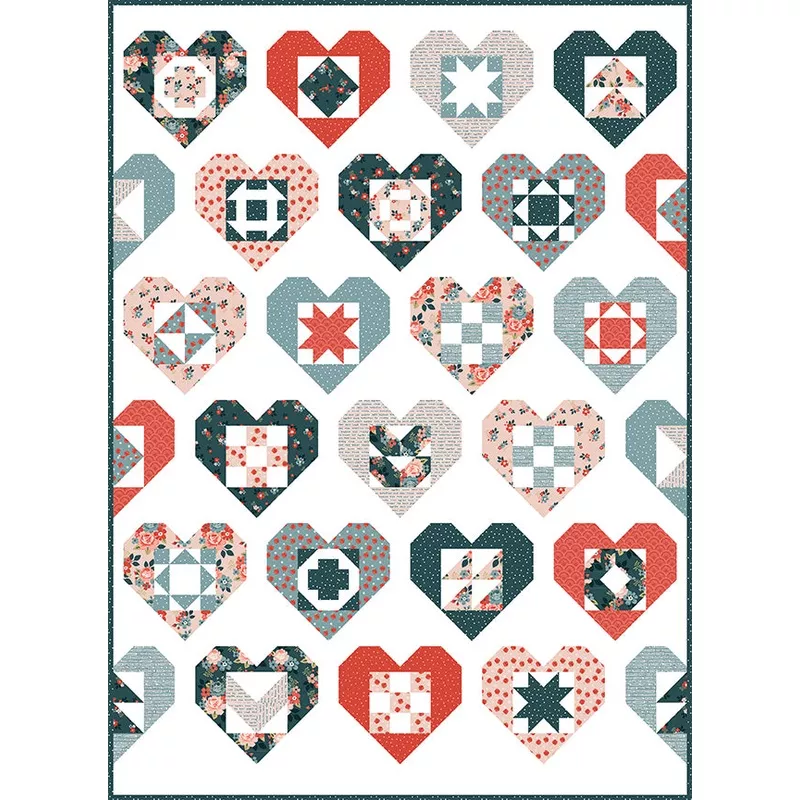 vintage-charm-wholehearted-quilt-kit Vintage Charm Wholehearted Quilt Kit