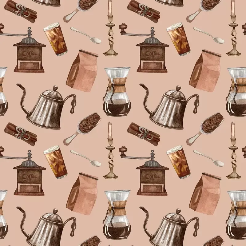 vintage-coffee-elements-fabric-cream Vintage Coffee Elements Fabric – Cream