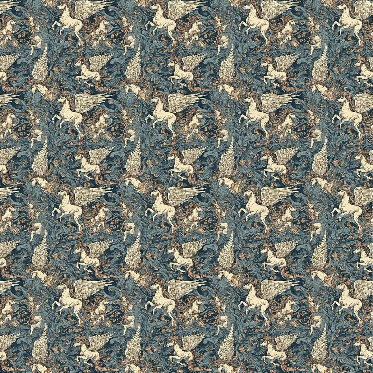 vintage-fairytale-pattern-5-fabric Vintage Fairytale Pattern #5 Fabric