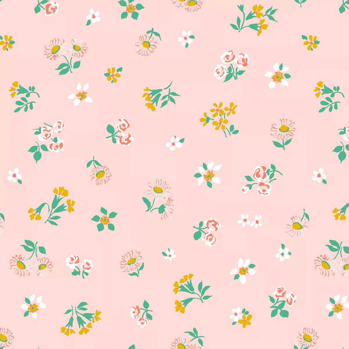 vintage-floral-pattern-on-blush-pink-fabric Vintage Floral Pattern on Blush Pink Fabric