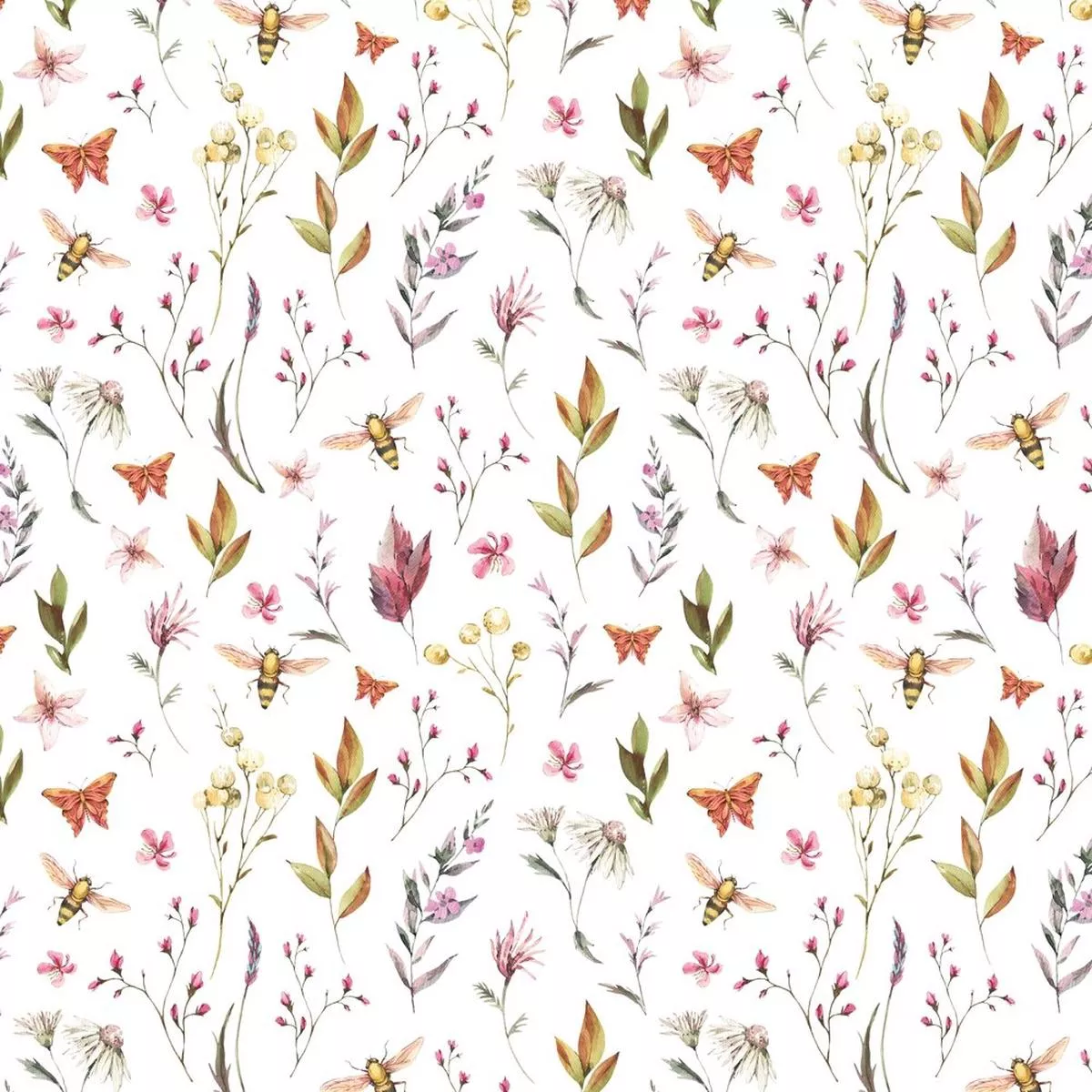 vintage-summer-botanicals-fabric Vintage Summer Botanicals Fabric