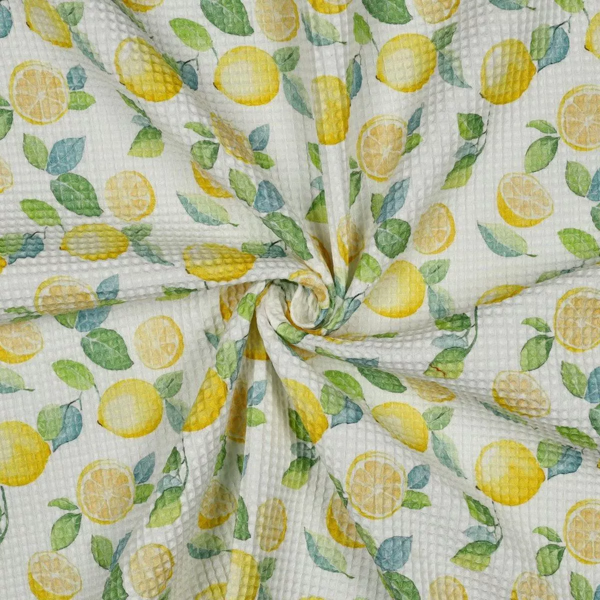 waffle-fabric-lemons-185-g-m Waffle fabric-lemons 185 g/m