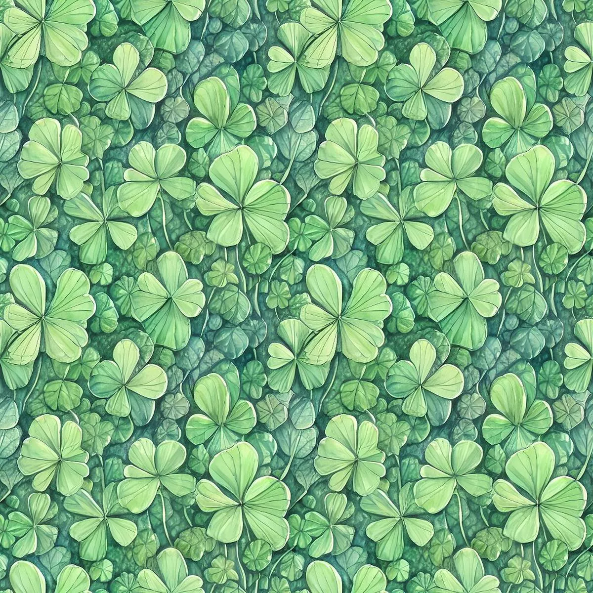 watercolor-4-leaf-clovers-fabric Watercolor 4 Leaf Clovers Fabric
