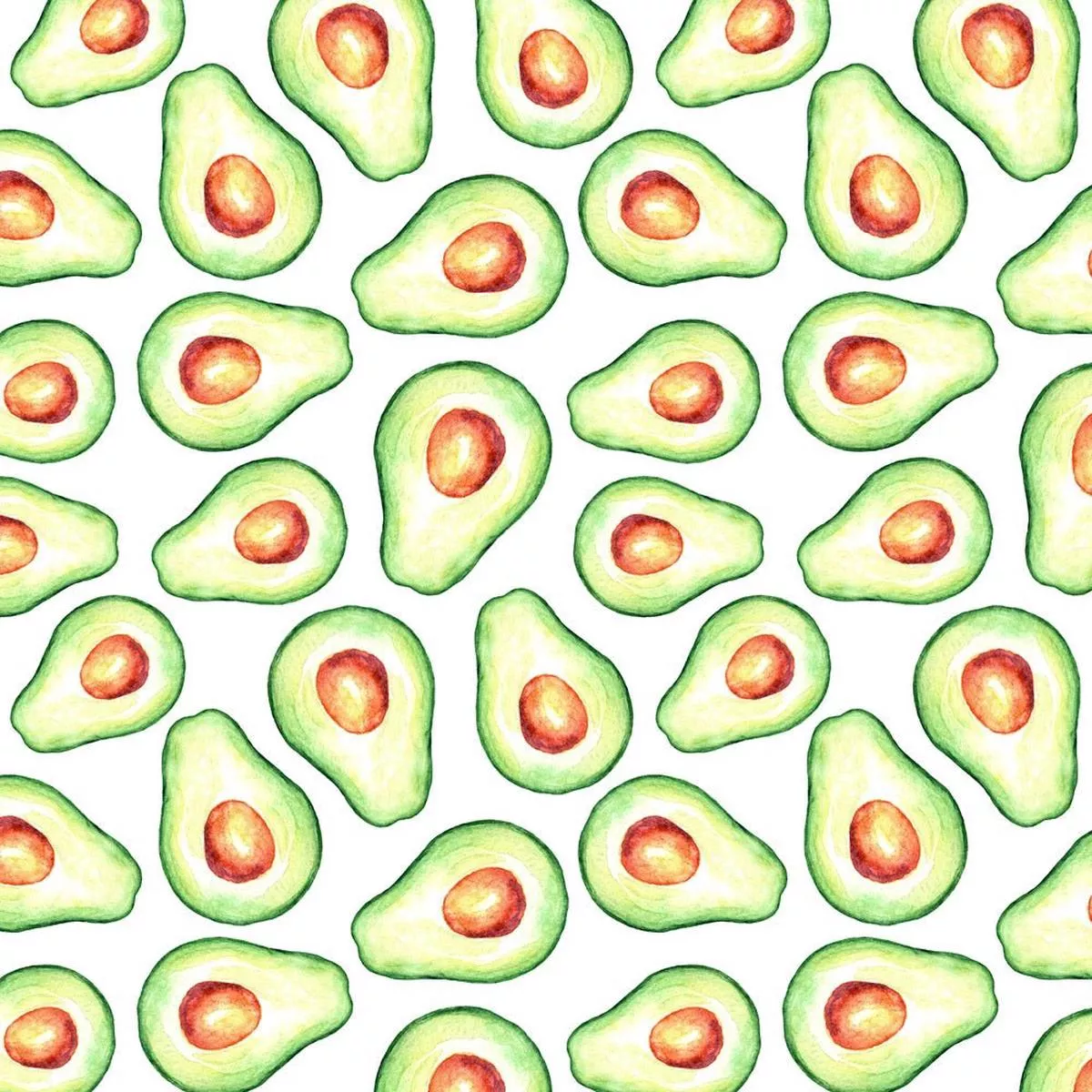watercolor-avocados-fabric Watercolor Avocados Fabric