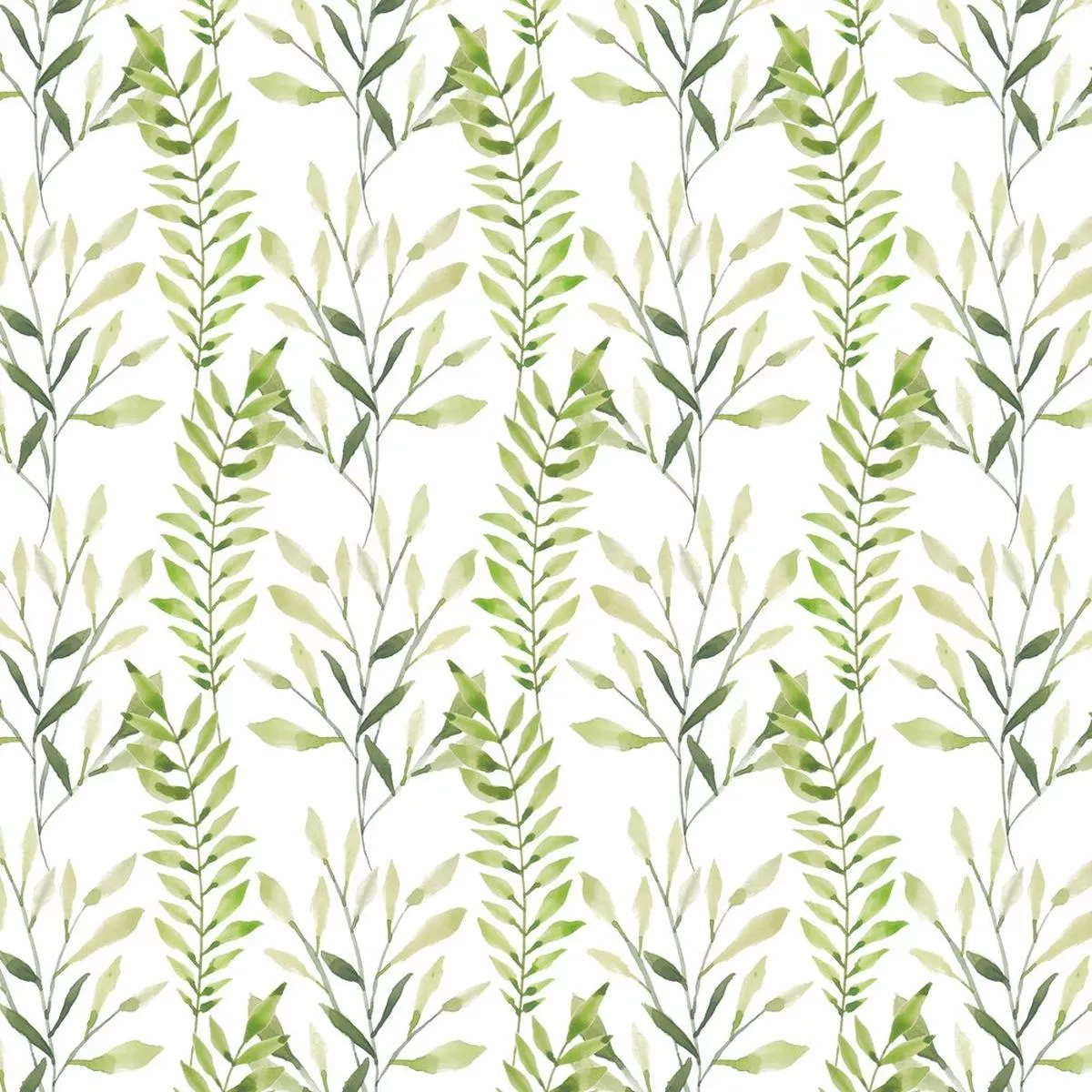 watercolor-green-leaf-fabric Watercolor Green Leaf Fabric