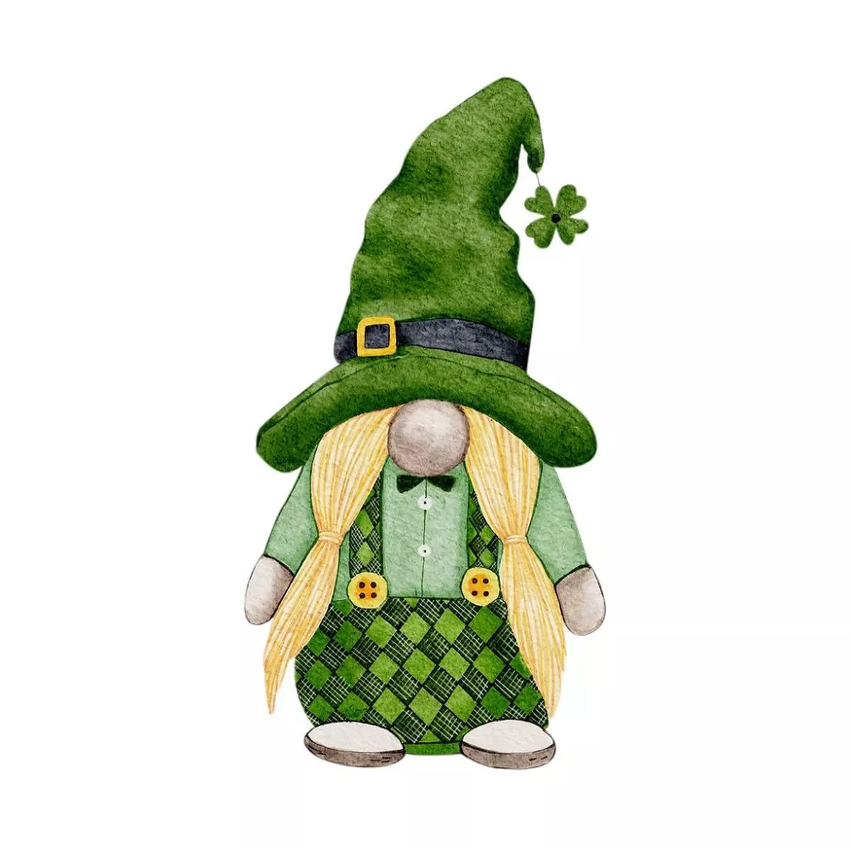 watercolor-leprechaun-gnome-fabric-panel-variation-2 Watercolor Leprechaun Gnome Fabric Panel Variation 2