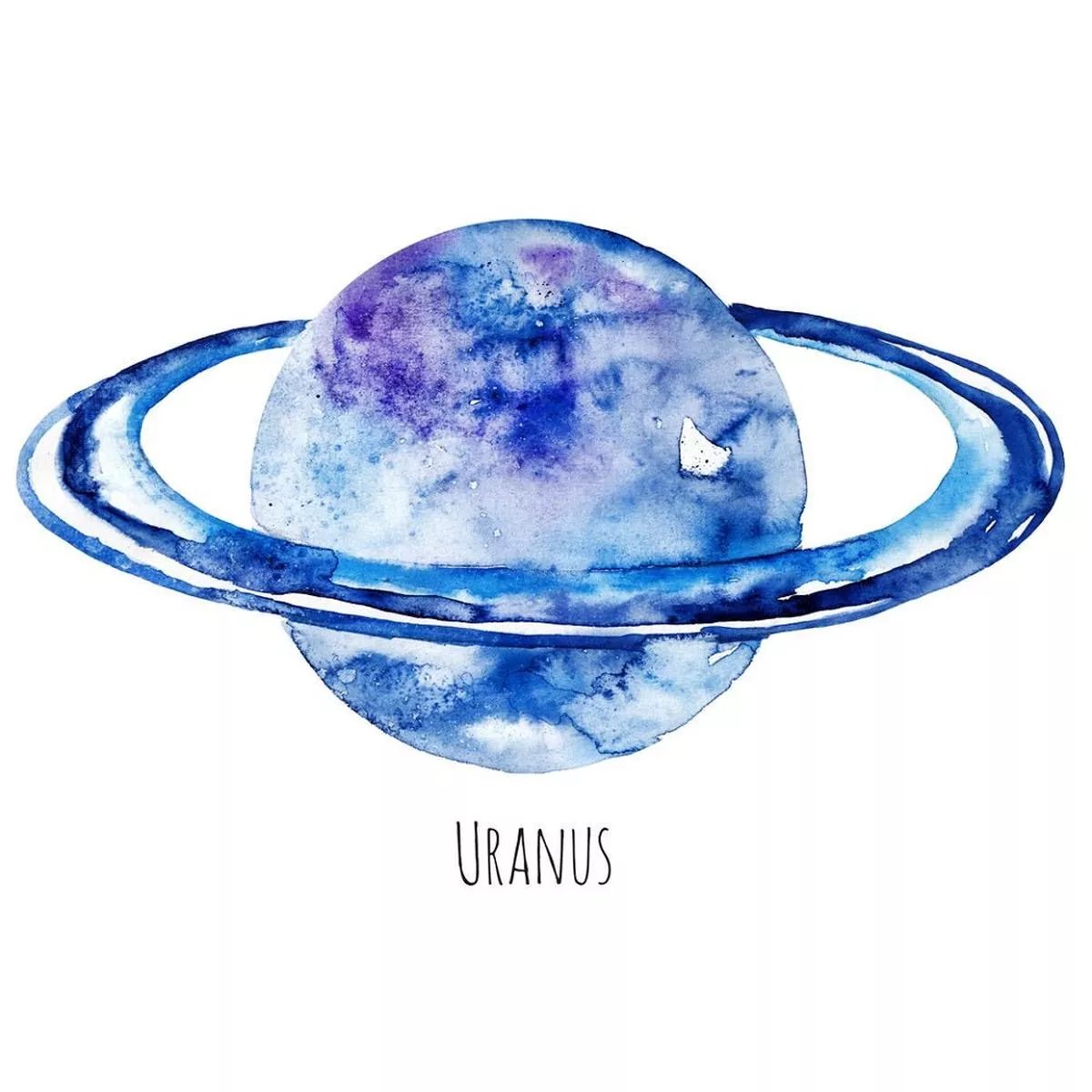 watercolor-planets-uranus-fabric-panel Watercolor Planets Uranus Fabric Panel