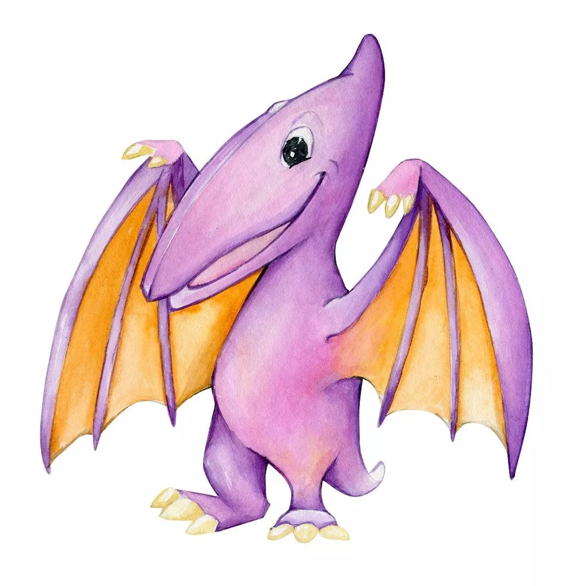 watercolor-pteranodon-fabric-panel Watercolor Pteranodon Fabric Panel