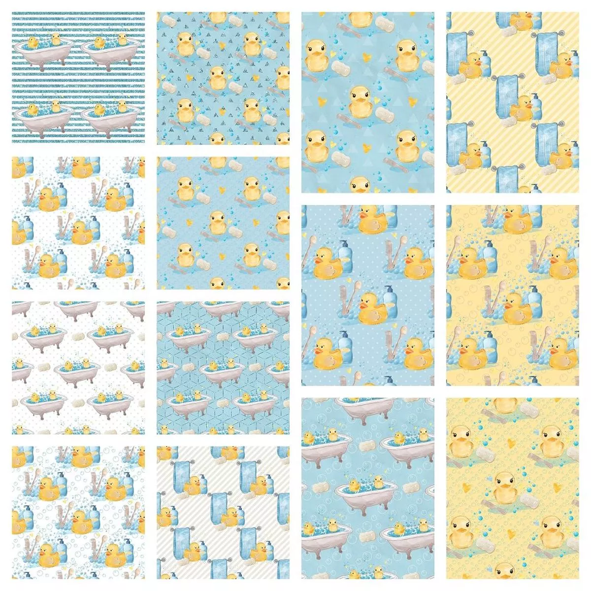watercolor-rubber-ducks-layer-cake-14-pieces Watercolor Rubber Ducks Layer Cake – 14 Pieces