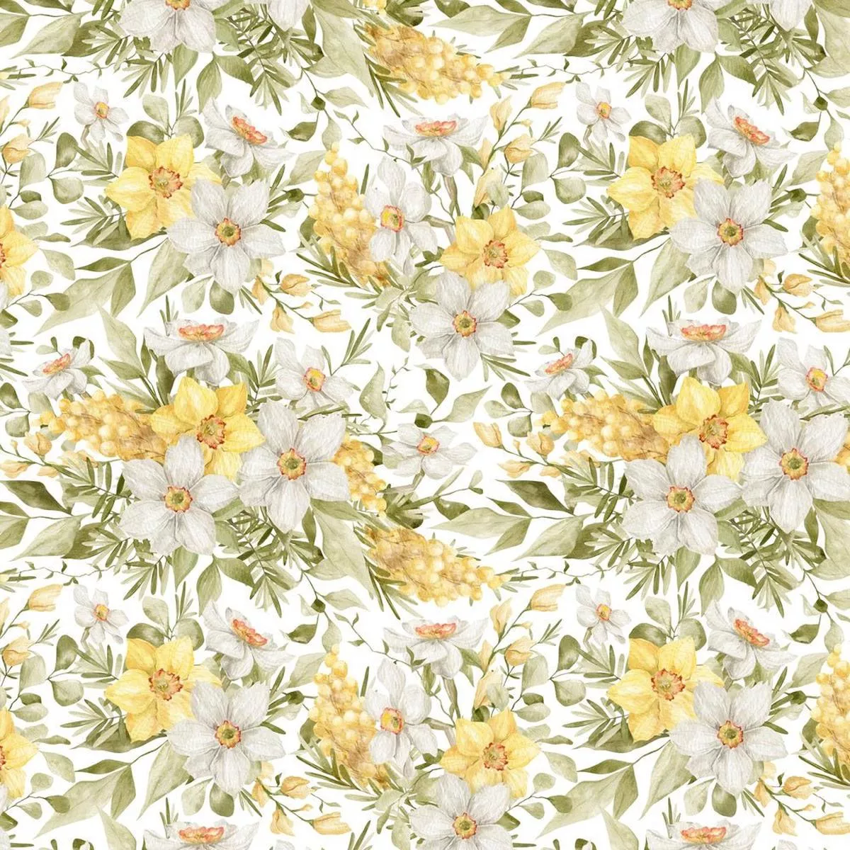 watercolor-spring-meadow-flowers-fabric Watercolor Spring Meadow Flowers Fabric