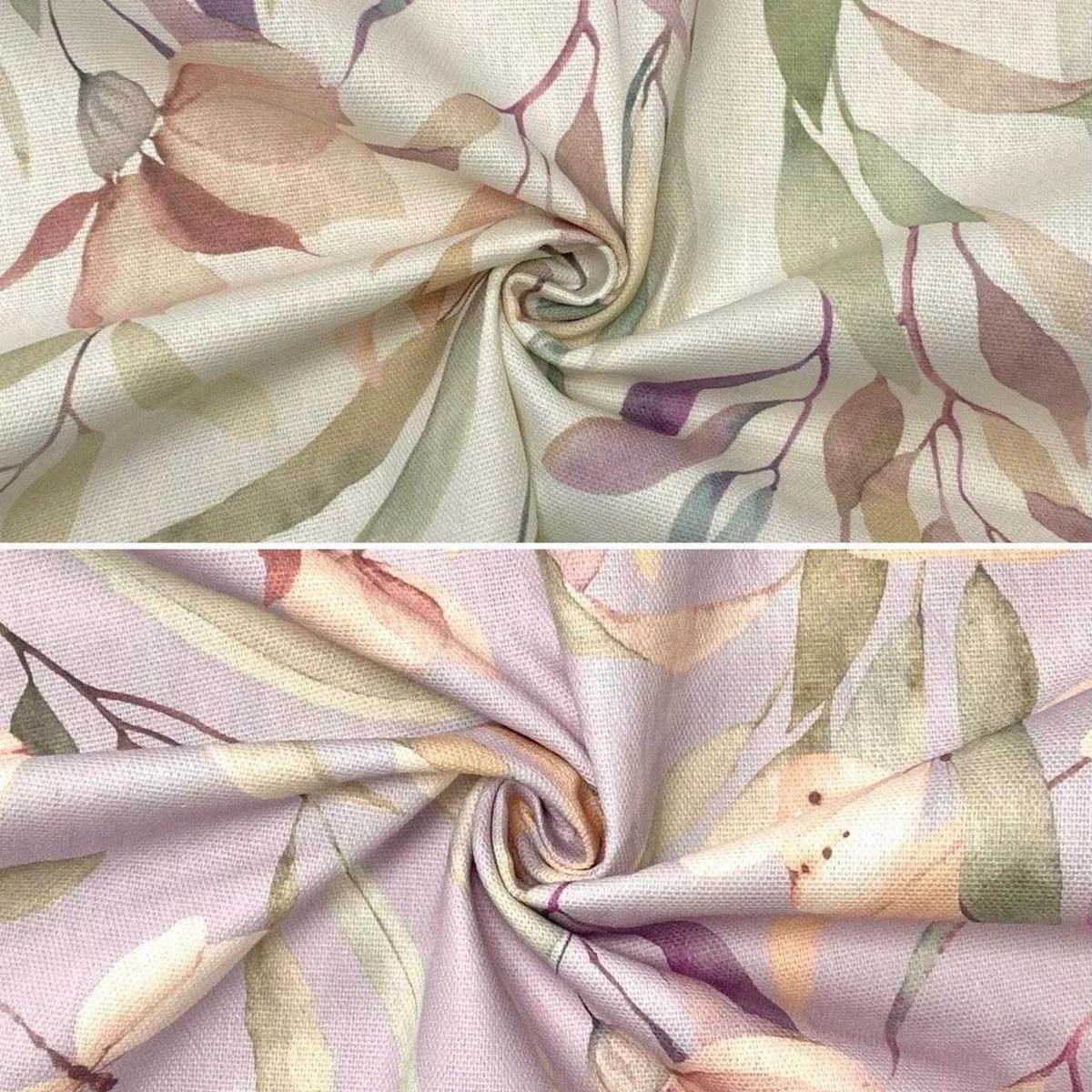watercolour-leaves-cotton-canvas-fabric Watercolour Leaves Cotton Canvas Fabric