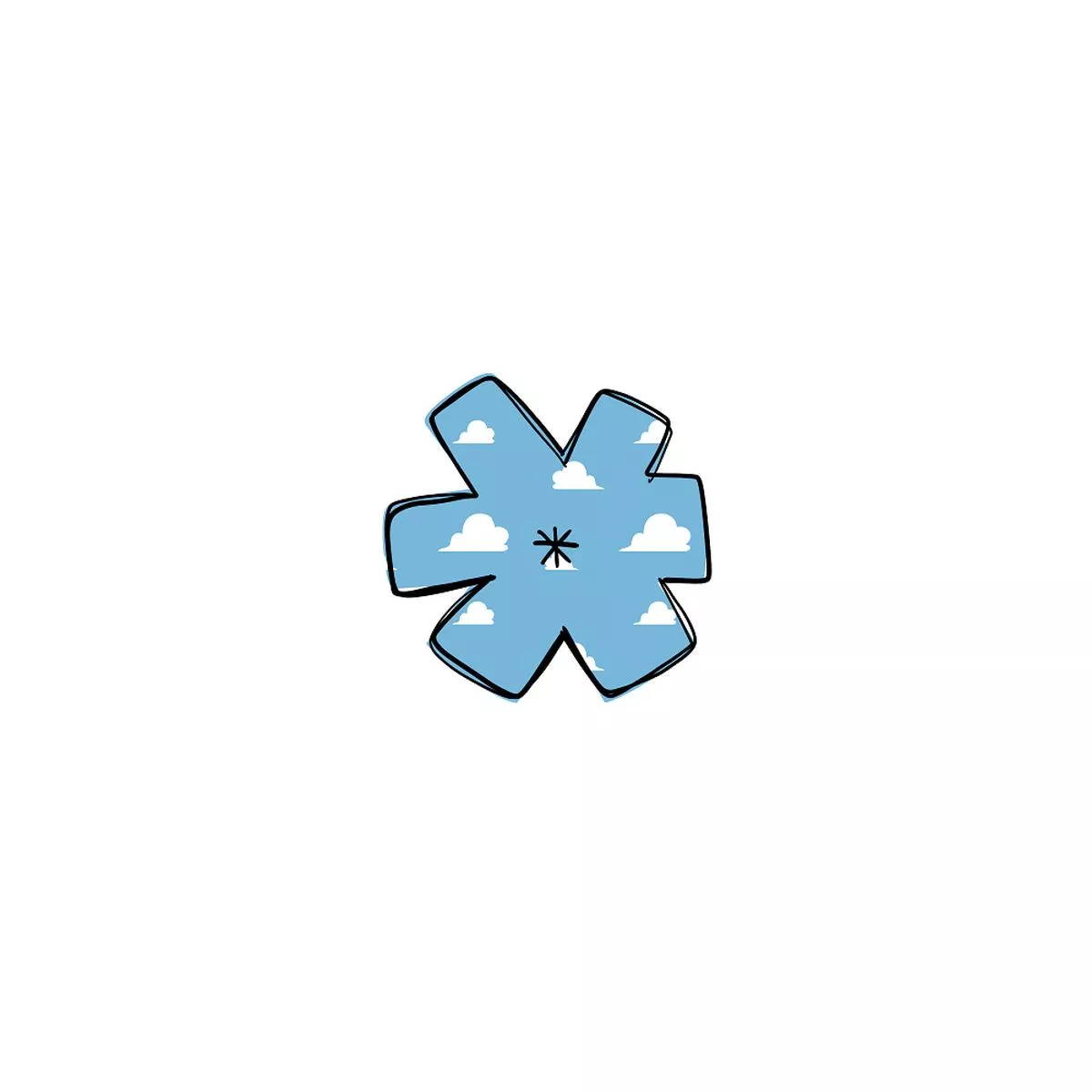 western-cowboy-asterisk-clouds-fabric-panel Western Cowboy Asterisk Clouds Fabric Panel