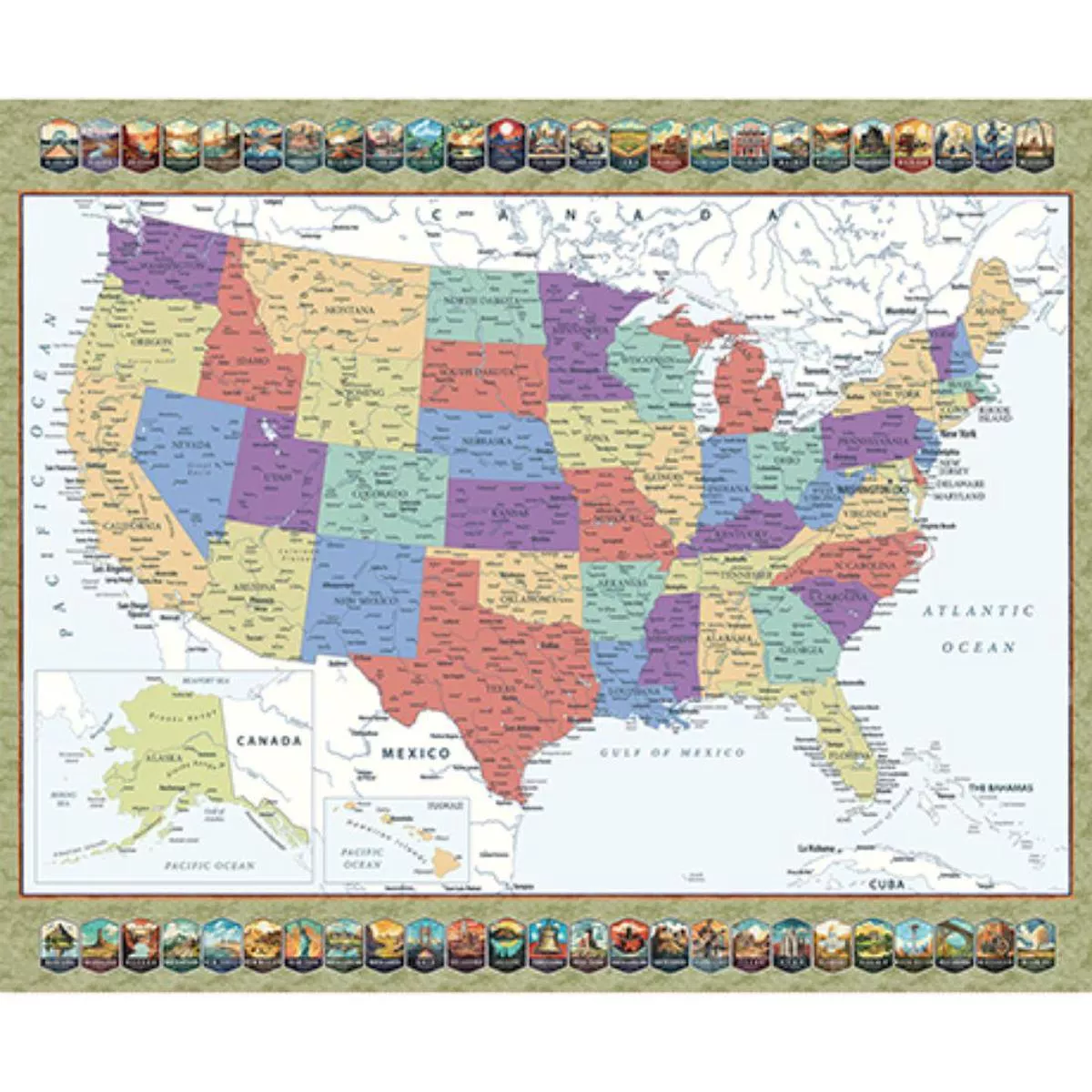 where-are-you-from-us-map-36-panel-multi-by-qt-studio Where Are You From US Map 36″ Panel Multi by QT Studio