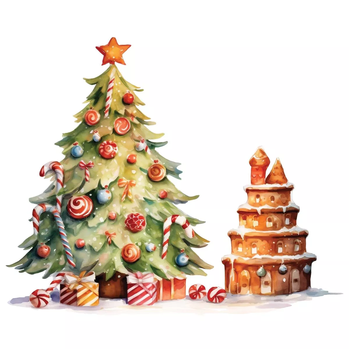 whimsical-christmas-tree-4-fabric-panel Whimsical Christmas Tree 4 Fabric Panel