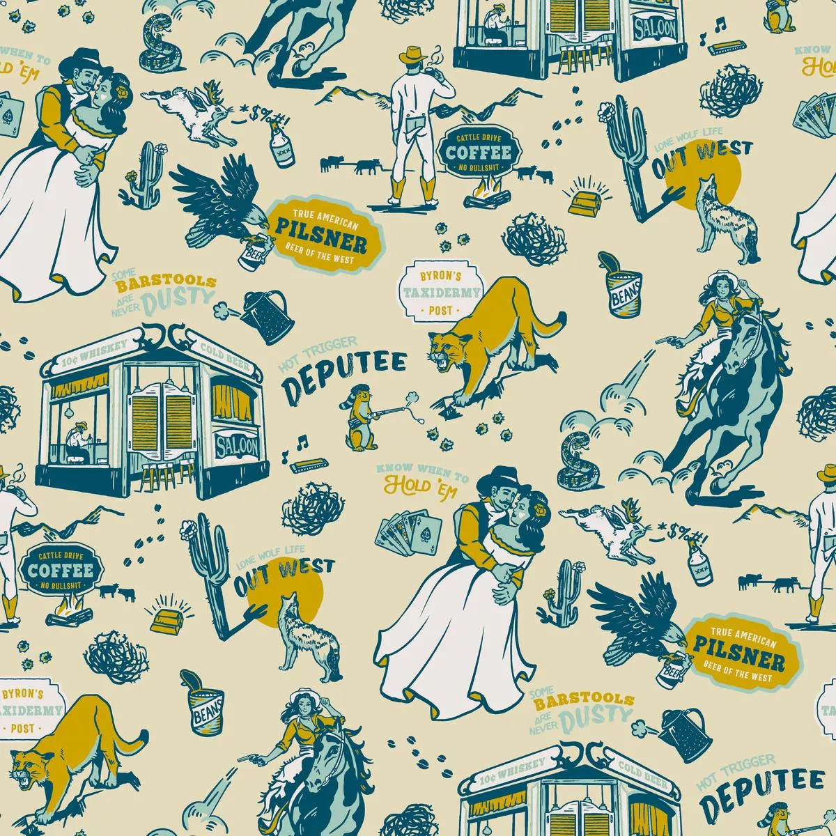 whiskey-ginger-lone-wolf-cream-fabric Whiskey Ginger Lone Wolf Cream Fabric