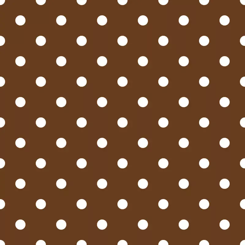 White Dots Fabric – Chocolate